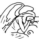 Tired lonely angel